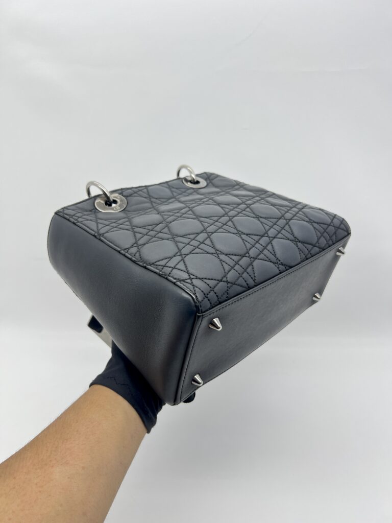 Dior Lady Dior x Anselm Reyle Calfskin Mate Noir RHW