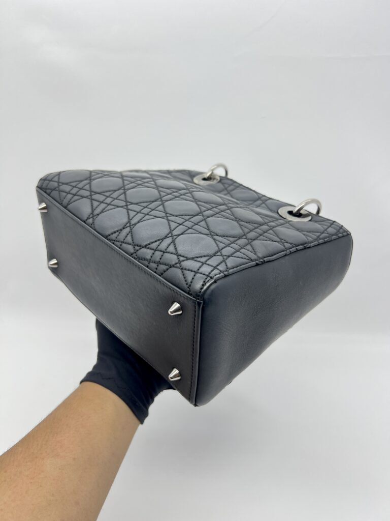 Dior Lady Dior x Anselm Reyle Calfskin Mate Noir RHW