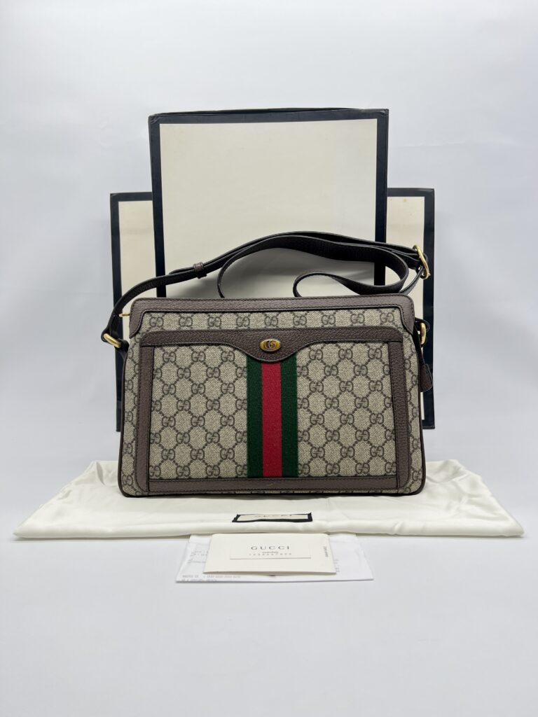 Gucci Crossbody Shoulder Bag GG Supreme GHW