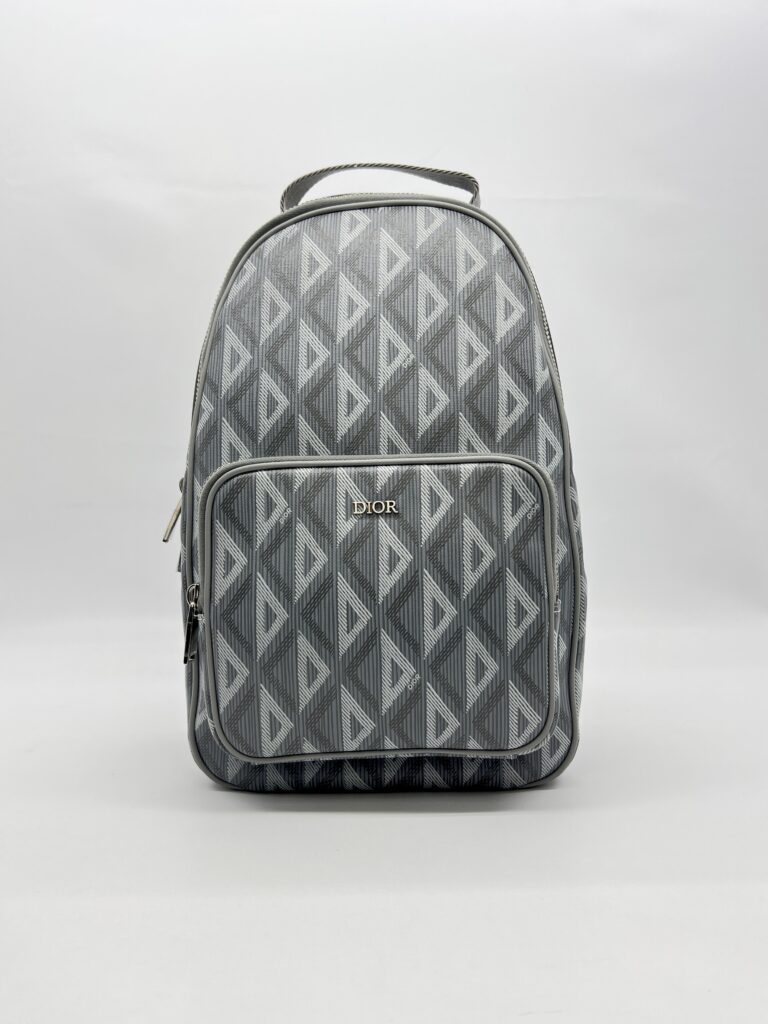 Dior Rider Sling Bag Diamond Coated Canvas Grey SHW