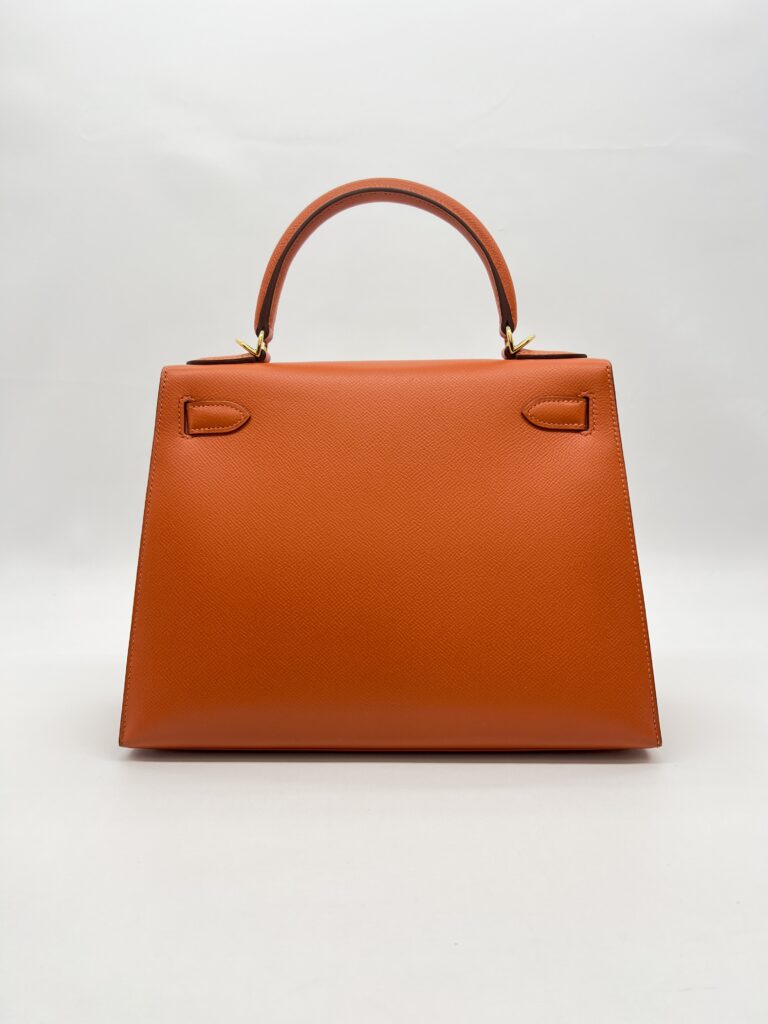 Hermes Kelly 28 Epsom Orange GHW