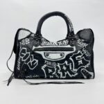 Balenciaga Reguler Classic City Graffiti Black White