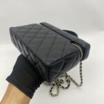 Chanel Vanity Top Handle Lambskin Black GHW