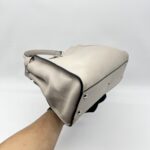 Fendi Peekaboo Medium Nappa Shiny Satchel Grigio Polvere