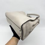 Fendi Peekaboo Medium Nappa Shiny Satchel Grigio Polvere