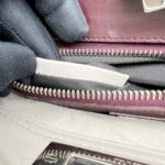 Fendi Peekaboo Medium Nappa Shiny Satchel Grigio Polvere