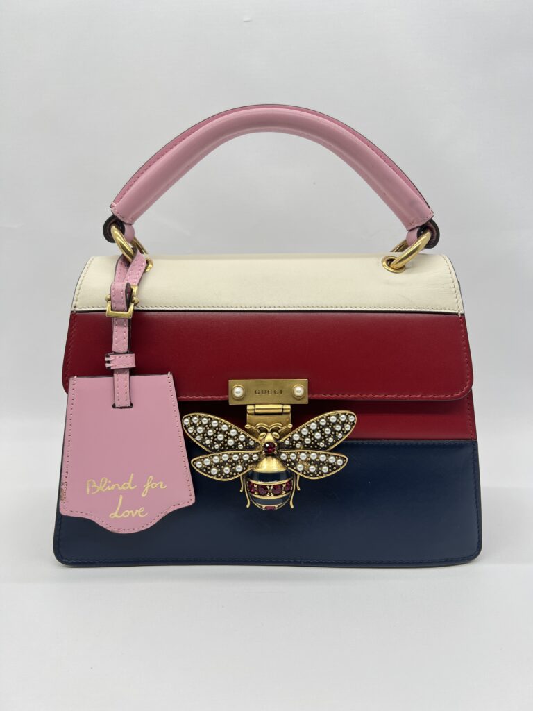 Gucci Queen Margaret Top Leather White/Red/Blue GHW