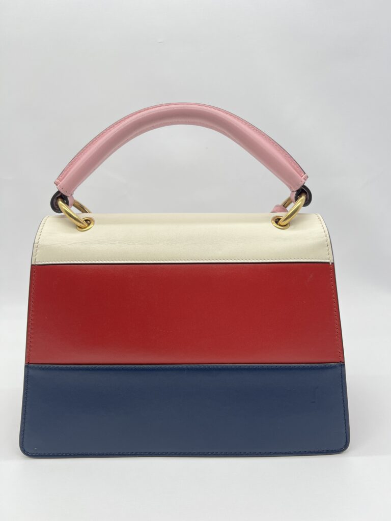Gucci Queen Margaret Top Leather White/Red/Blue GHW