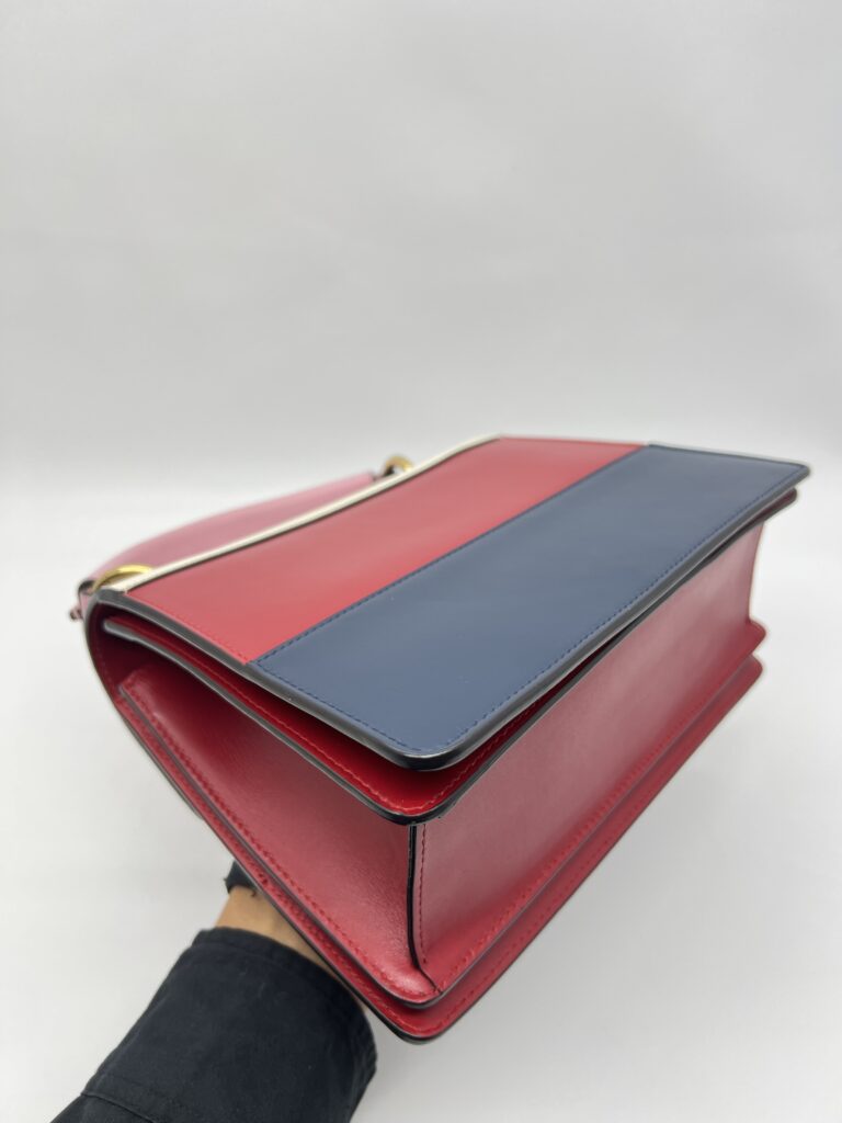 Gucci Queen Margaret Top Leather White/Red/Blue GHW