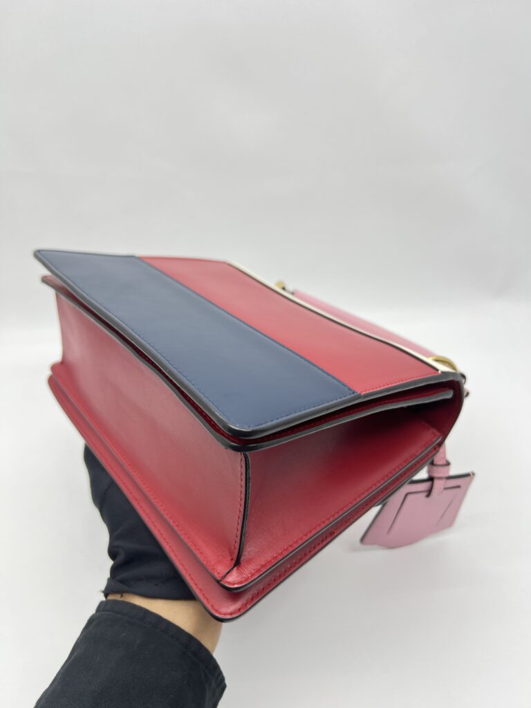 Gucci Queen Margaret Top Leather White/Red/Blue GHW