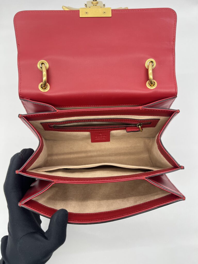 Gucci Queen Margaret Top Leather White/Red/Blue GHW