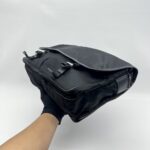 Prada Flap Messenger Bag Tessuto Saffiano Nylon Black SHW