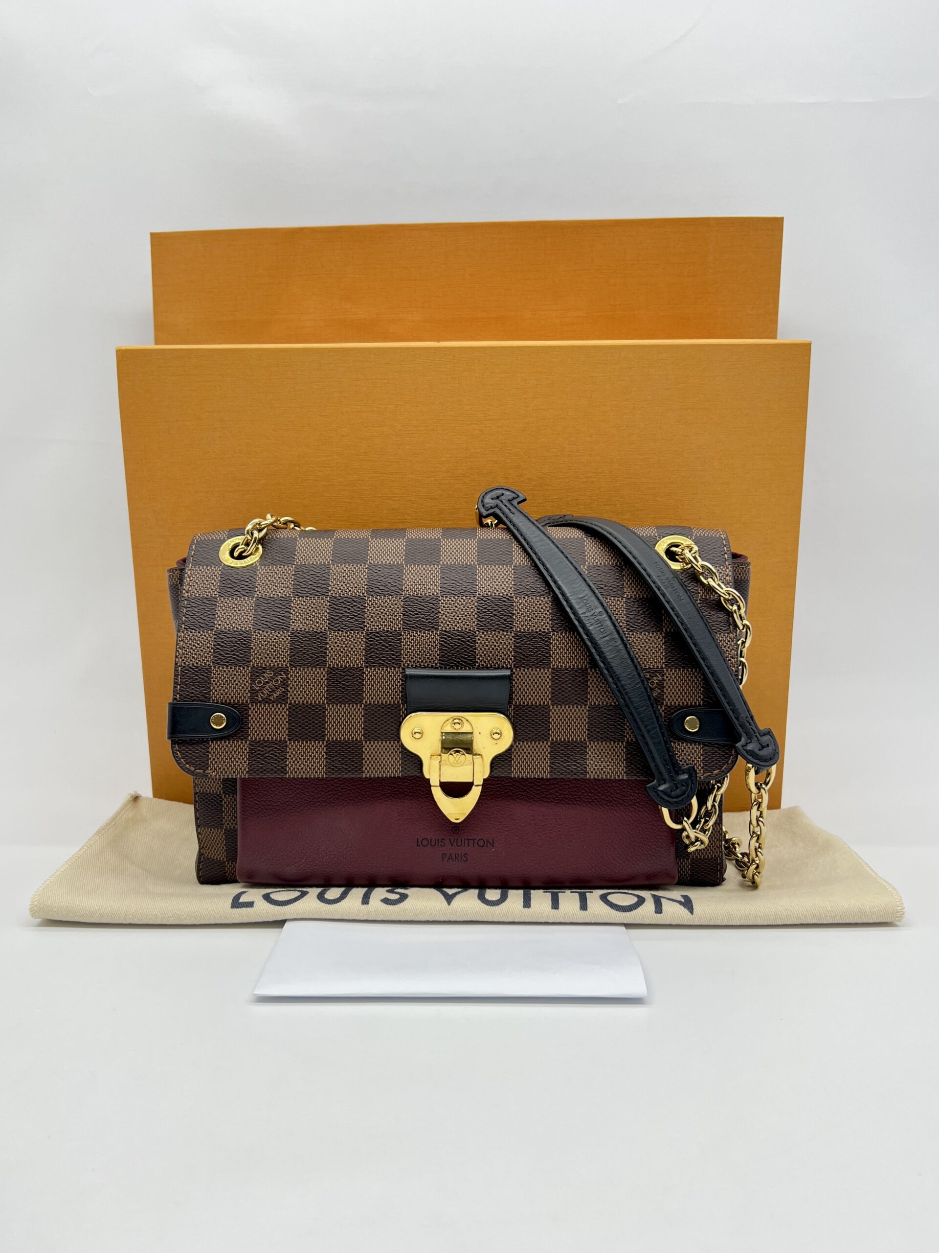 Louis Vuitton Vavin PM Damier Ebene Bordeaux GHW