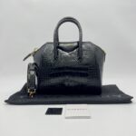 Givenchy Mini Antigona Embossed Croco Black GHW