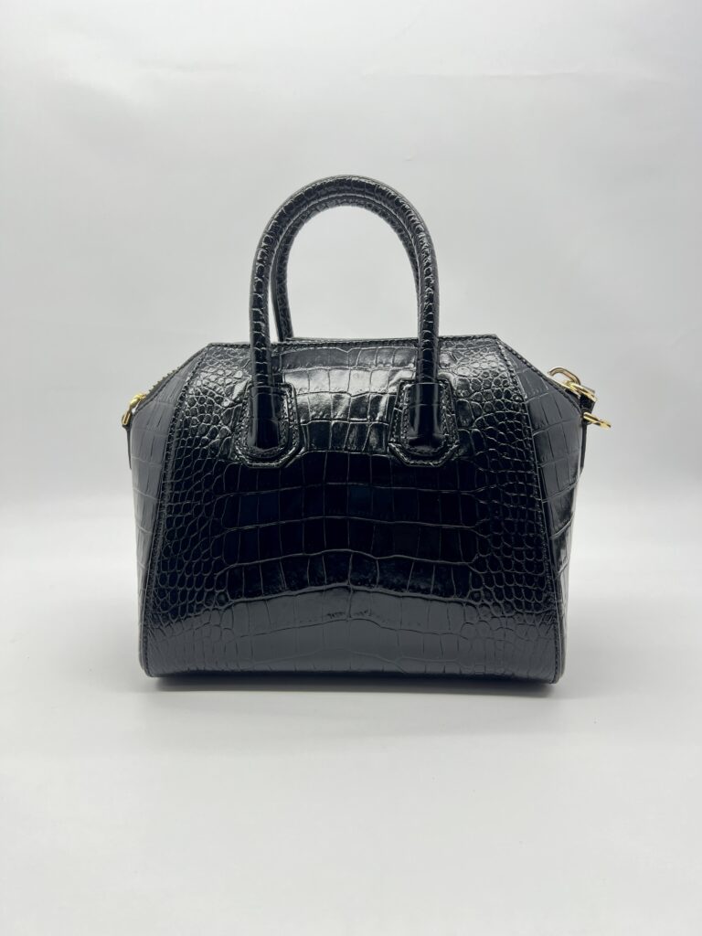Givenchy Mini Antigona Embossed Croco Black GHW