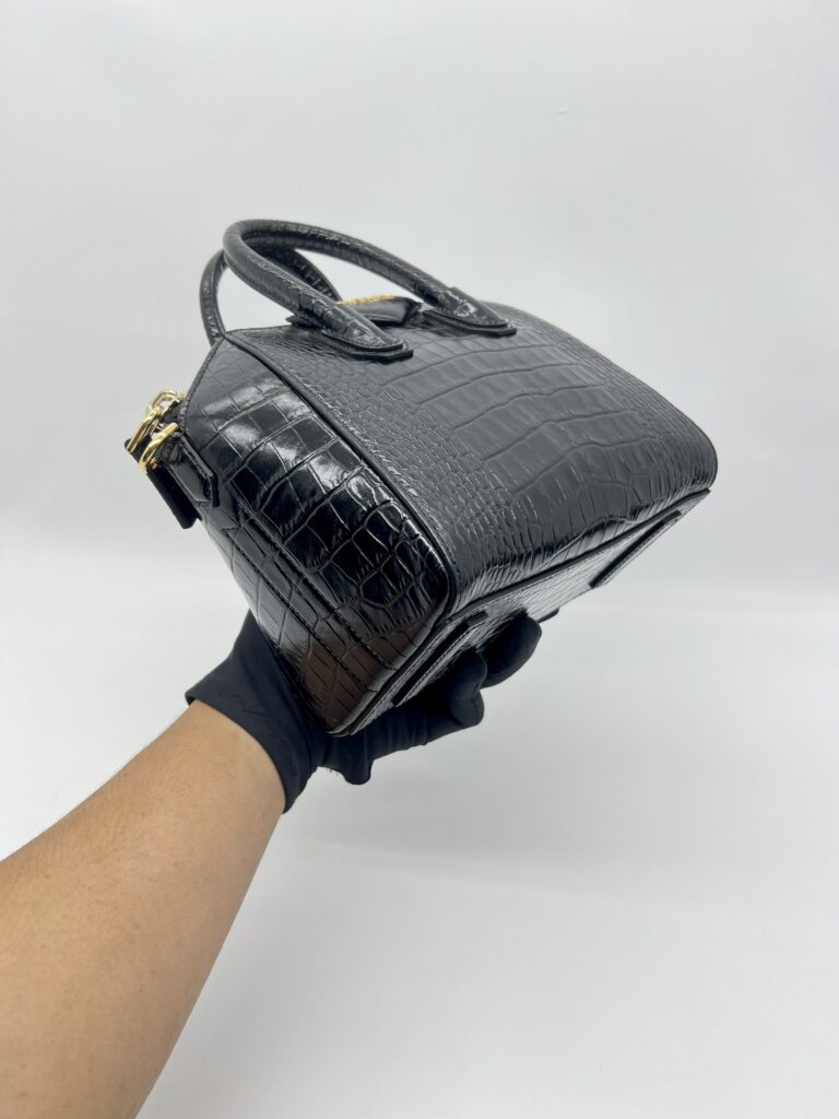 Givenchy Mini Antigona Embossed Croco Black GHW