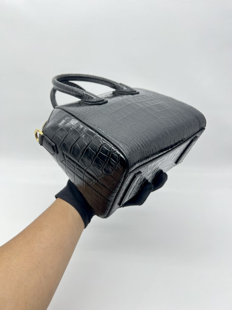 Givenchy Mini Antigona Embossed Croco Black GHW