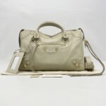 Balenciaga Reguler City Edge White Chevre GHW
