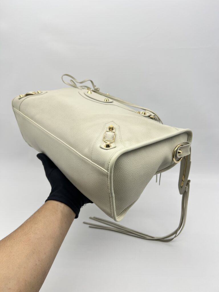 Balenciaga Reguler City Edge White Chevre GHW