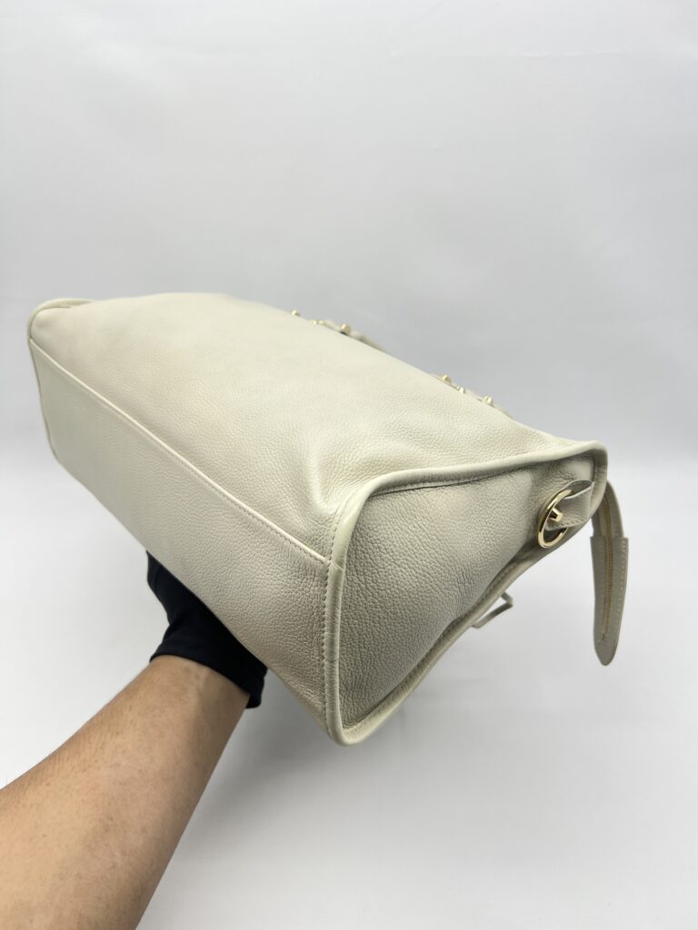 Balenciaga Reguler City Edge White Chevre GHW