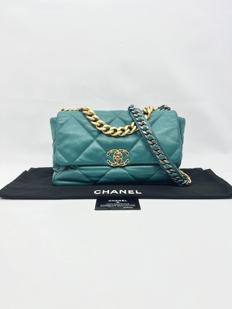 Chanel C19 Large Lambskin Green Tosca