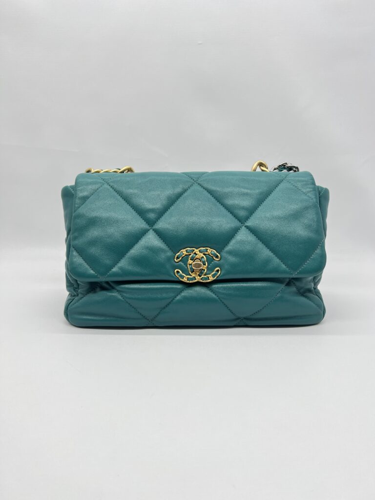 Chanel C19 Large Lambskin Green Tosca