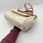 Hermes Herbag 31 Circuit 24 Canvas Ecru Jaune GHW