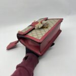 Gucci Queen Margaret Top Handle GG Supreme Red GHW