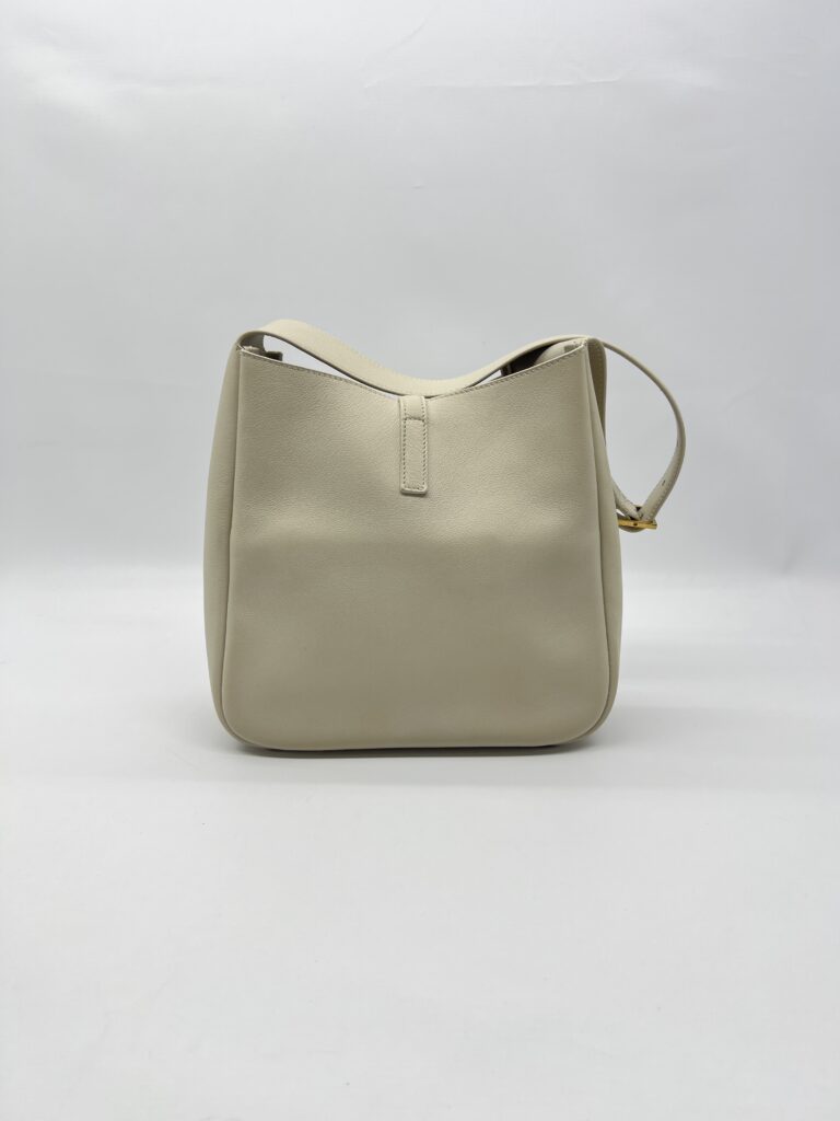 Saint Lurent Hobo Le 5A7 Supple Small Ivory GHW