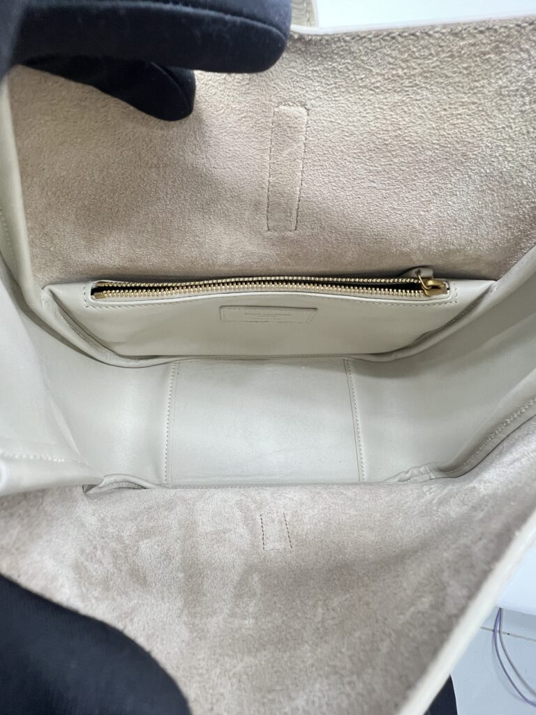Saint Lurent Hobo Le 5A7 Supple Small Ivory GHW