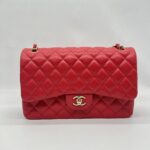 Chanel Jumbo Classic D Flap Caviar Red GHW