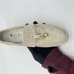 Loro Piana Joan Charms Loafer Suede Sunrise Clouds GHW