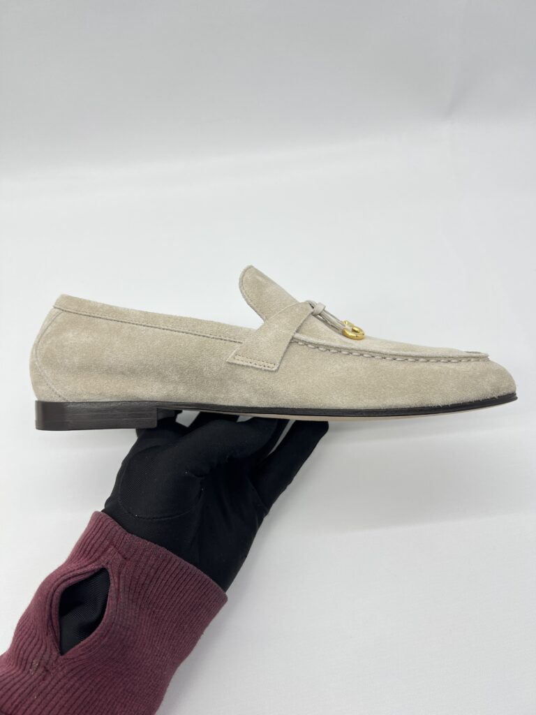 Loro Piana Joan Charms Loafer Suede Sunrise Clouds GHW