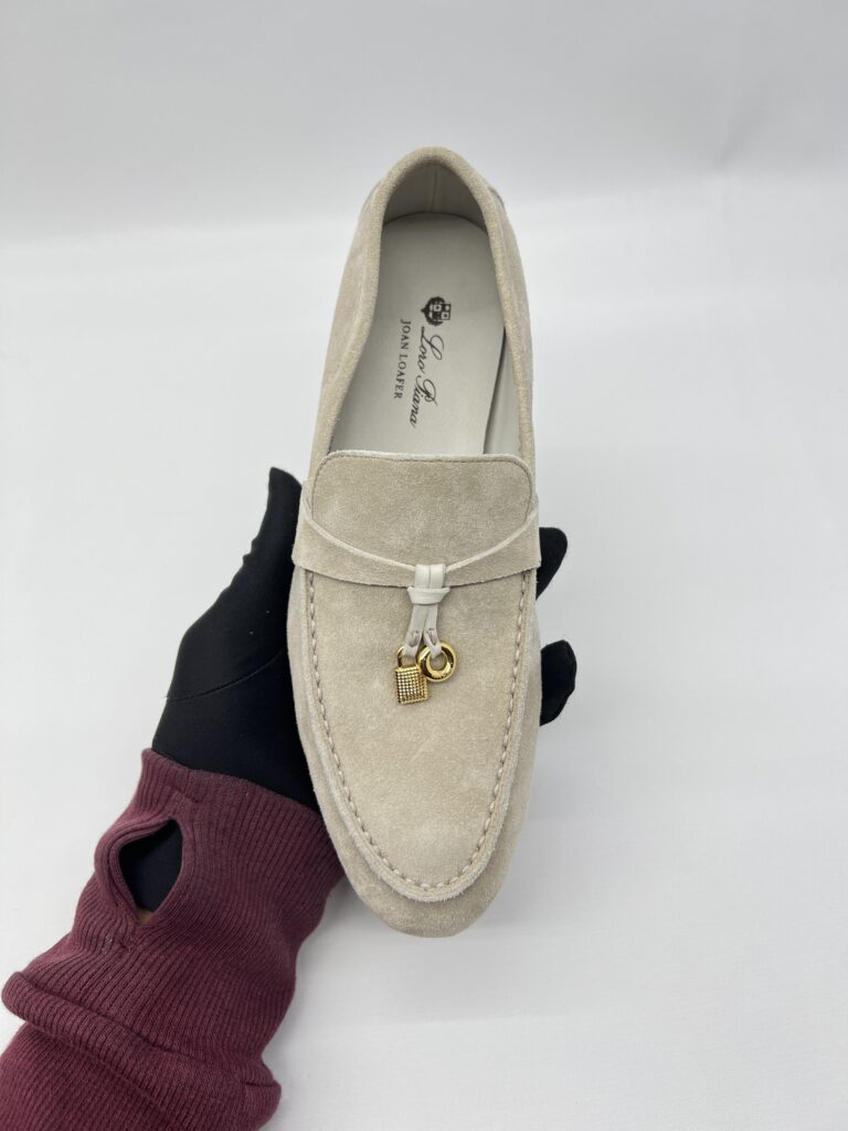Loro Piana Joan Charms Loafer Suede Sunrise Clouds GHW