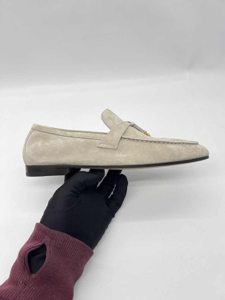 Loro Piana Joan Charms Loafer Suede Sunrise Clouds GHW