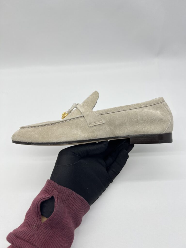 Loro Piana Joan Charms Loafer Suede Sunrise Clouds GHW
