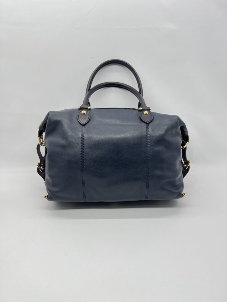 Louis Vuitton Sac Hand Bag Leather Navy Purple GHW