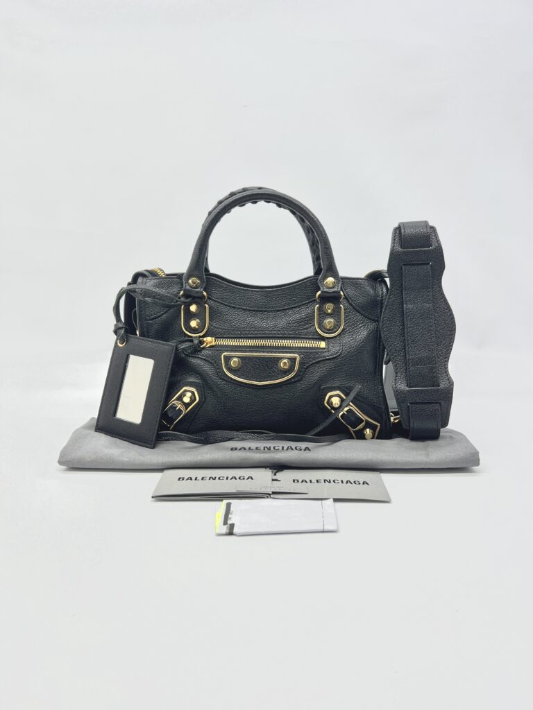 Balenciaga Mini City Edge Chevre Black GHW