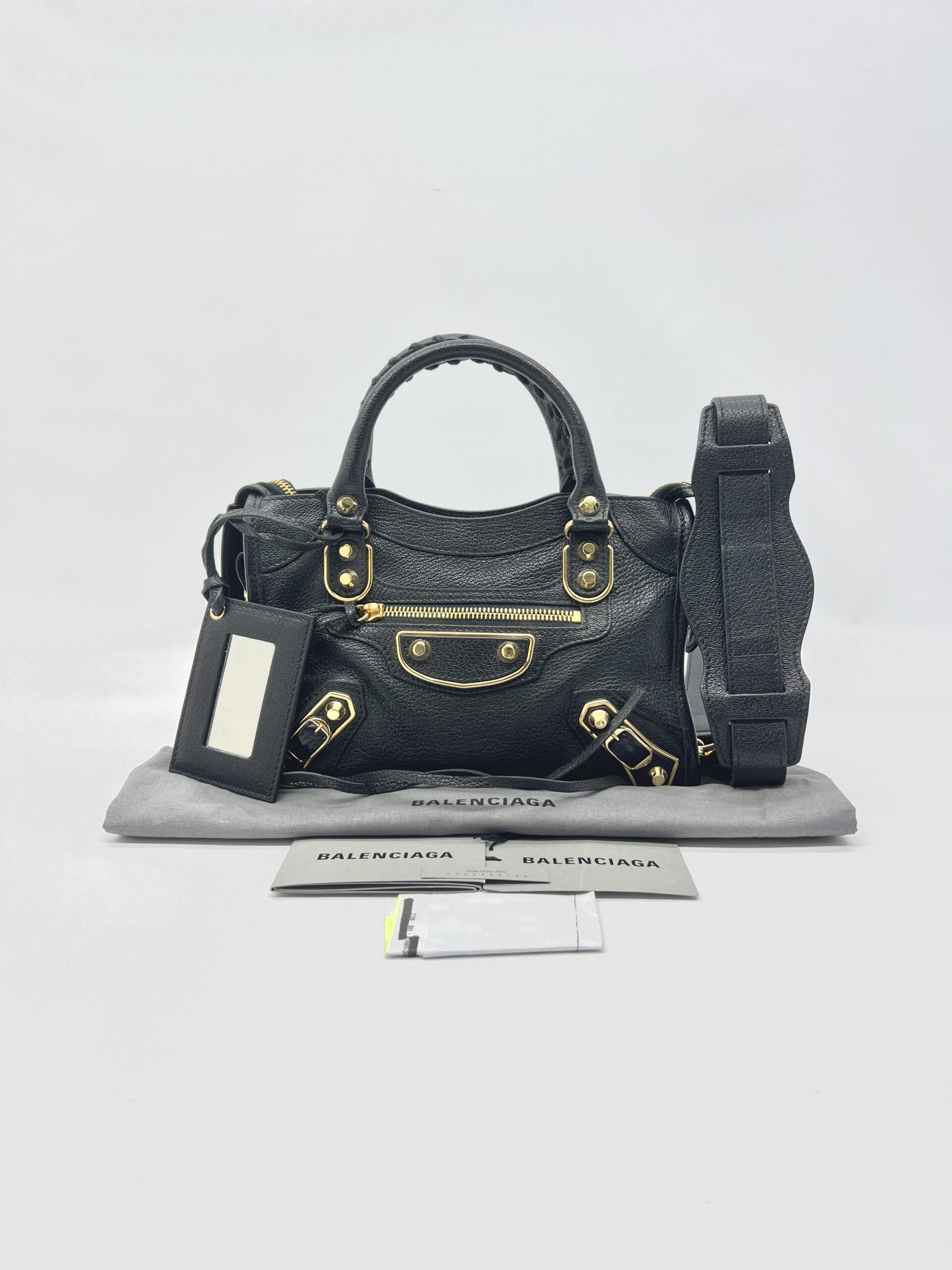 Balenciaga Mini City Edge Chevre Black GHW