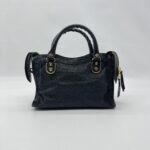 Balenciaga Mini City Edge Chevre Black GHW