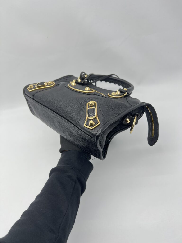 Balenciaga Mini City Edge Chevre Black GHW