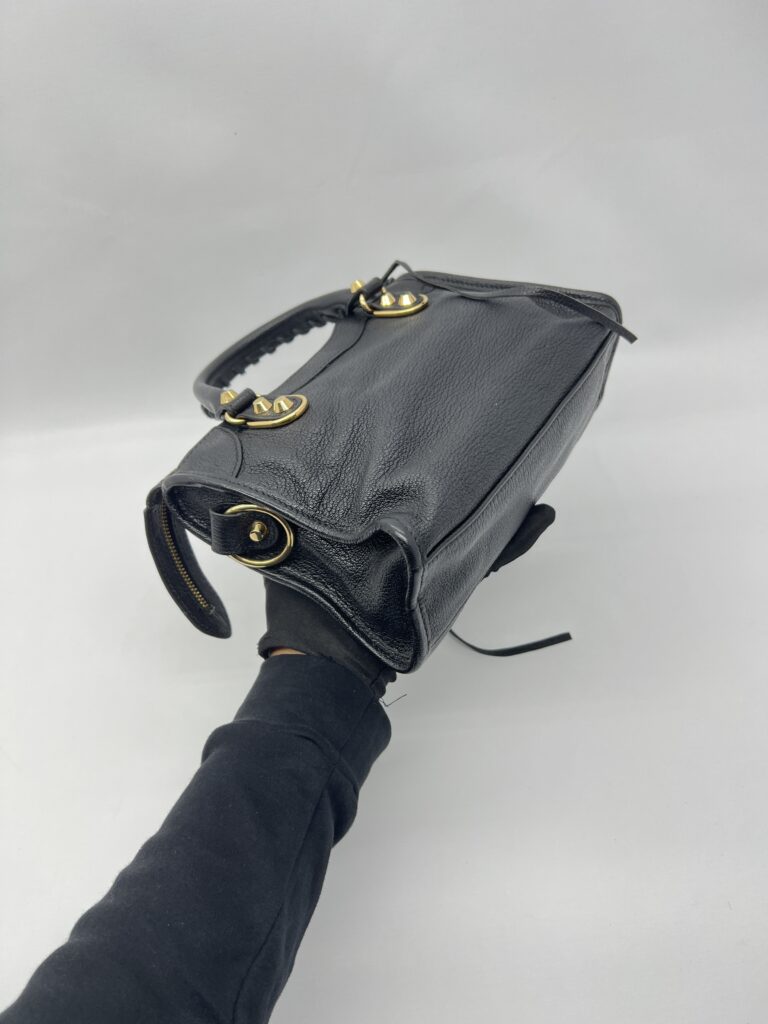 Balenciaga Mini City Edge Chevre Black GHW