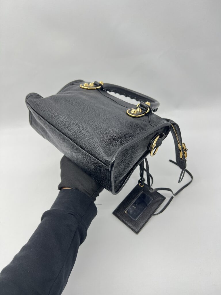 Balenciaga Mini City Edge Chevre Black GHW