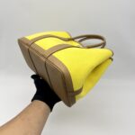 Hermes Garden Party 30 Toile Officier Jaune Citron Negonda Biscuit PHW