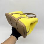 Hermes Garden Party 30 Toile Officier Jaune Citron Negonda Biscuit PHW