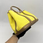 Hermes Garden Party 30 Toile Officier Jaune Citron Negonda Biscuit PHW