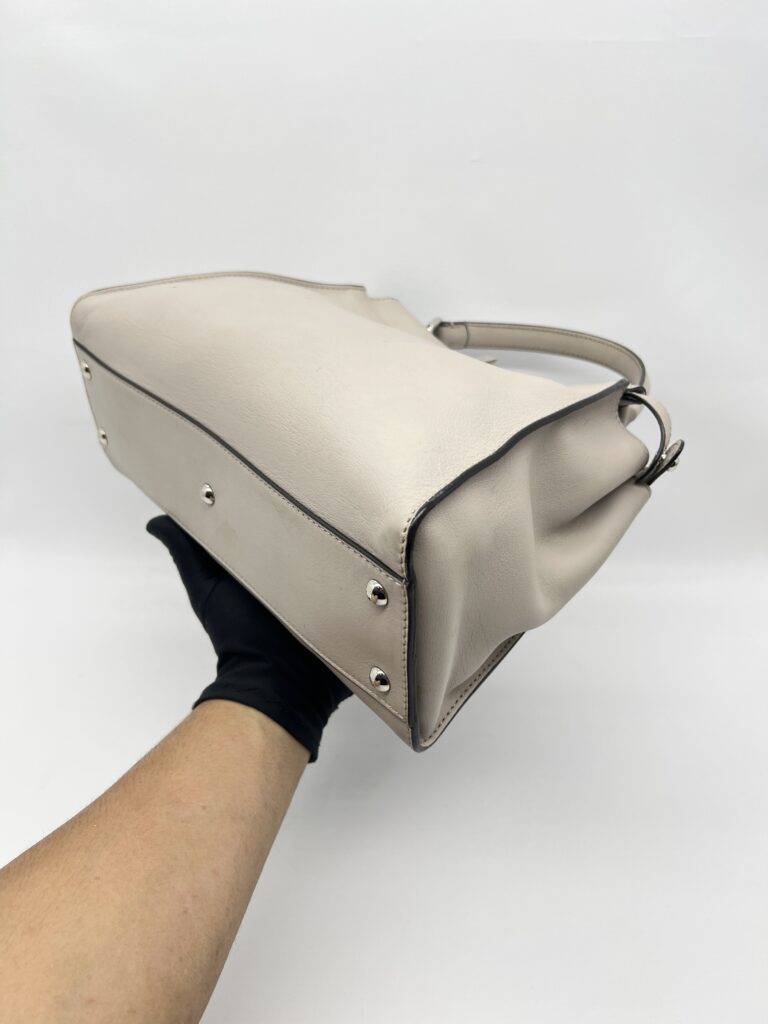 Fendi Peekaboo Medium Light Grey Bordeaux SHW