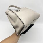 Fendi Peekaboo Medium Light Grey Bordeaux SHW