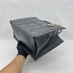 Dior Medium Book Tote Macrocannage Calfskin Black GHW