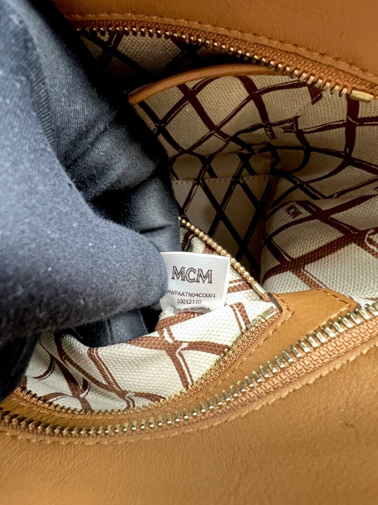 MCM X-Mini Toni Top Zip Visetos Cognac Brown Gold Hardware